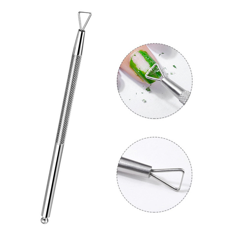 Image of Stainless Steel Cuticle nipper Scraper Remove Gel engineer tool Nail Art Remover Tool for Women