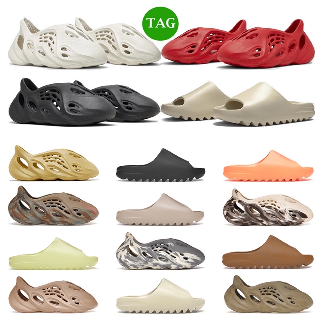 designer slides sandals slippers Foam Runner men womens platforms classic canvas rubber Flip Flops Gear Bottoms Beach Shoes Loafers fashion, 18