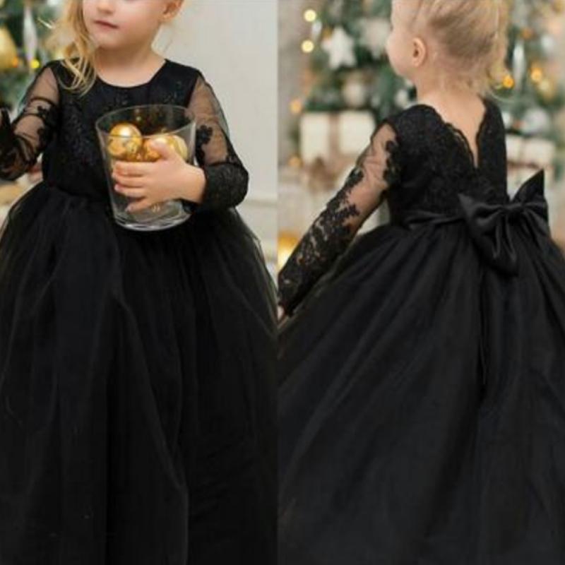 Girl's Dresses Elegant Black Flower Girl Dress Lace Applique Tulle Lovely Princess Long Sleeves Big Bow Birthday Pageant DressesGirl's, Blue
Girl's Dresses Elegant Black Flower Girl Dress Lace Applique Tulle Lovely Princess Long Sleeves Big Bow Birthday Pageant DressesGirl's, Blue