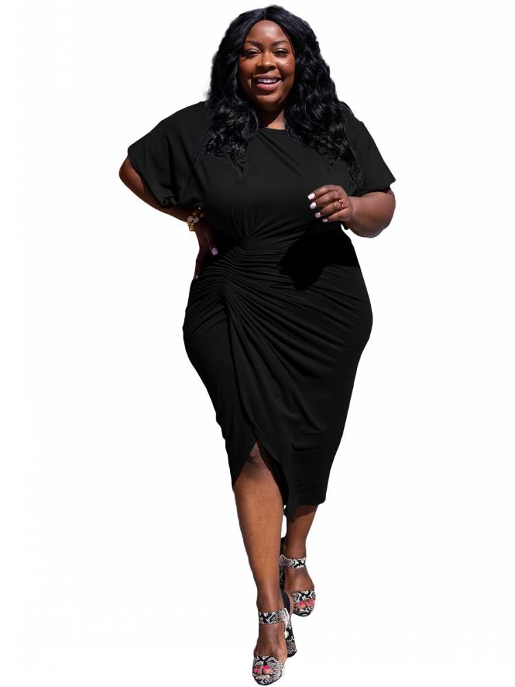 Plus Size Dresses Women Dress Short Sleeve Draped O Neck Ropa Mujer Summer Fashion Solid Street Style Casual Oversize 2022Plus, Black
Plus Size Dresses Women Dress Short Sleeve Draped O Neck Ropa Mujer Summer Fashion Solid Street Style Casual Oversize 2022Plus, Black