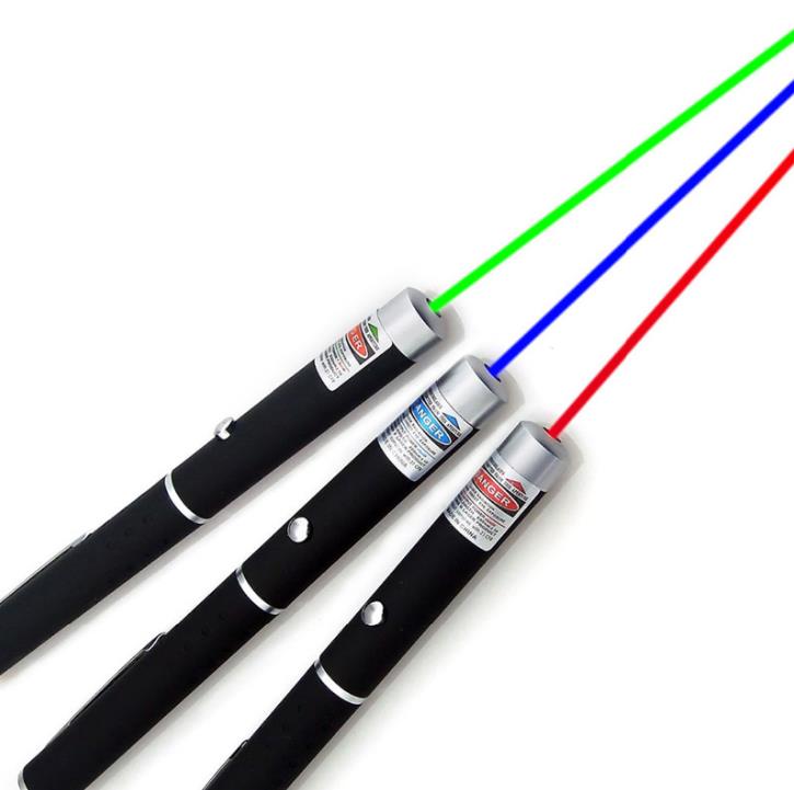 Great Powerful Green Blue Purple Red Laser Pointer Pen Stylus Beam Light Lights 5mW Professional High Power Laser SN3689