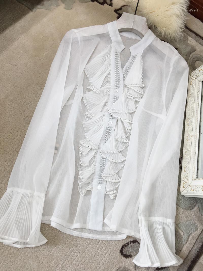 Clothing Bead Nail Female Fashionable Western Style Chiffon Shirt Small Unlined Upper Garment Women's Blouses & Shirts, See chart
Clothing Bead Nail Female Fashionable Western Style Chiffon Shirt Small Unlined Upper Garment Women's Blouses & Shirts, See chart