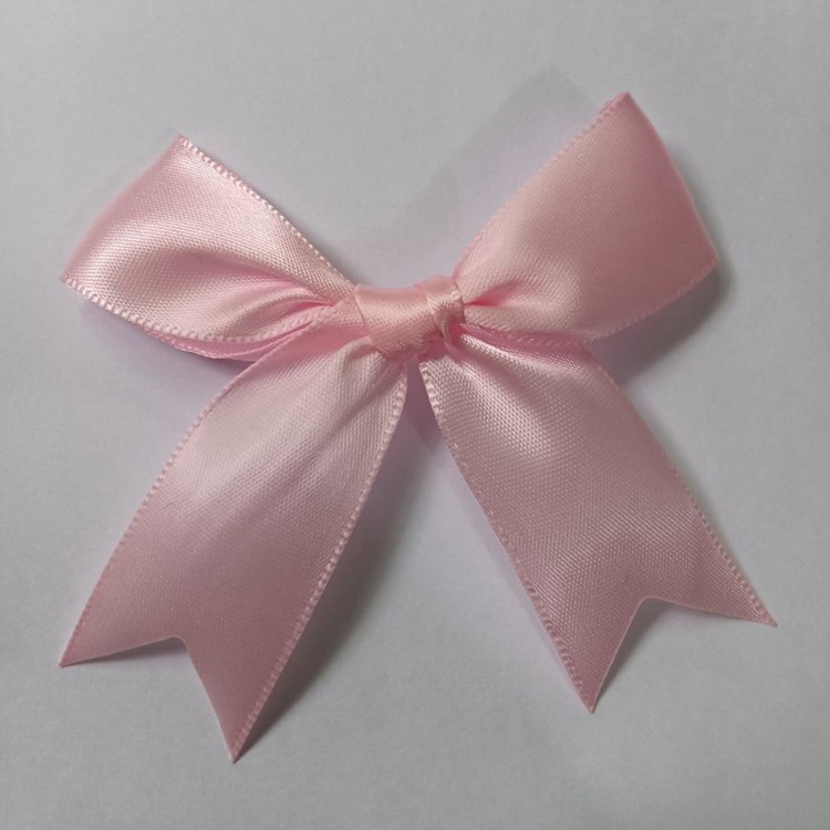 Wedding Decorations 200Pcs 8.5*8.5cm Satin Ribbon Bows Knot Craft Bows Pink White Small Flower Gift Tie Decoration Bow Bowknot DIY Birth Party