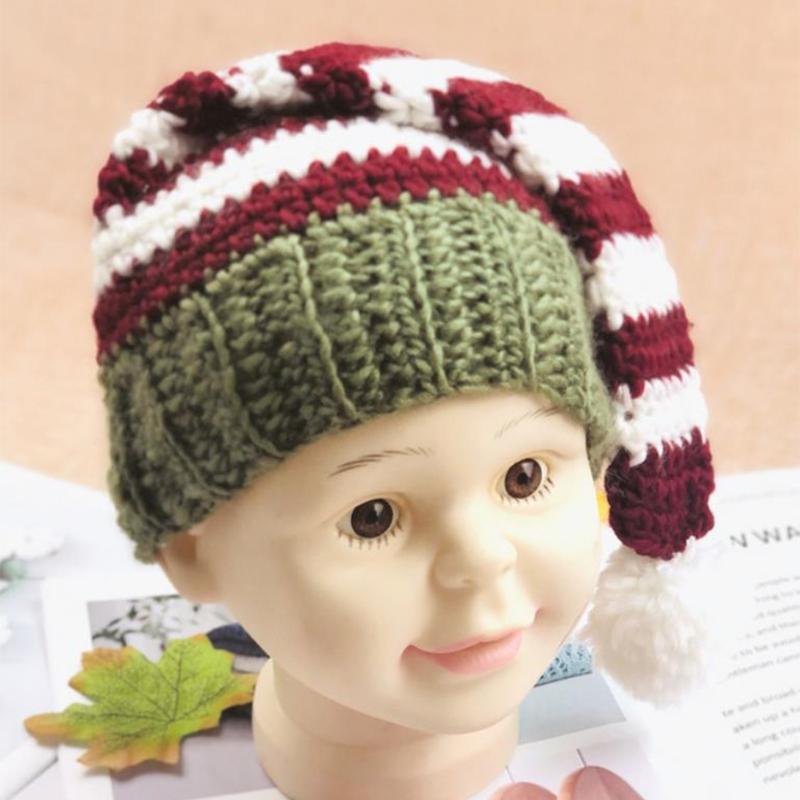 Berets M7DD All-match Parent-child Woolen Hat Christmas Striped Knitted Ear Protect W/Pompom Winter For Xmas Halloween Year
Berets M7DD All-match Parent-child Woolen Hat Christmas Striped Knitted Ear Protect W/Pompom Winter For Xmas Halloween Year