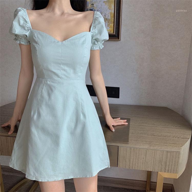 Casual Dresses Summer Dress -Sleeve A-LINE Mini For Women Solid Square Collar Party Ladies Woman 2022, Gn
Casual Dresses Summer Dress -Sleeve A-LINE Mini For Women Solid Square Collar Party Ladies Woman 2022, Gn