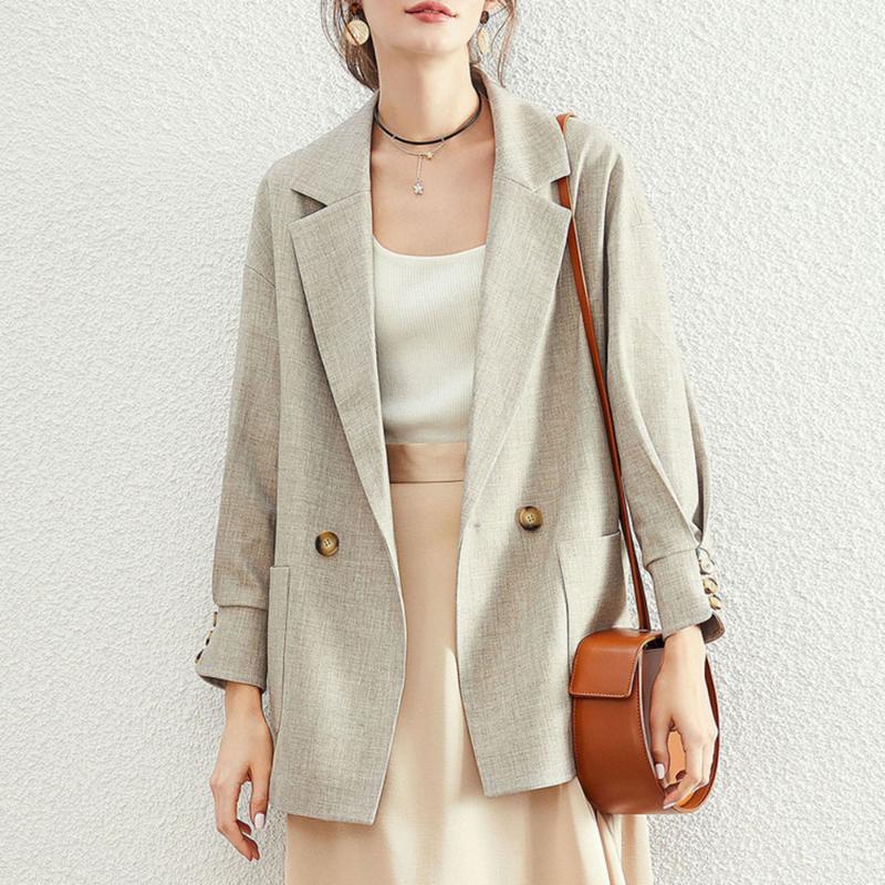 Women' Suits & Blazers Women Buttoned Blazer Long Sleeve Solid Loose Autumn Lapel Collar Defined Shoulders Pockets Vent Simple Button Camel, Gray
Women' Suits & Blazers Women Buttoned Blazer Long Sleeve Solid Loose Autumn Lapel Collar Defined Shoulders Pockets Vent Simple Button Camel, Gray