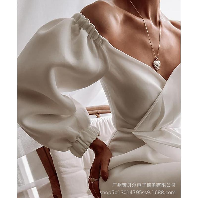 Casual Dresses Wepbel Bodycon Evening V-neck Tight Waist Split Long Dress White Puff Sleeve Paryt Women Off-ShoulderCasual
Casual Dresses Wepbel Bodycon Evening V-neck Tight Waist Split Long Dress White Puff Sleeve Paryt Women Off-ShoulderCasual