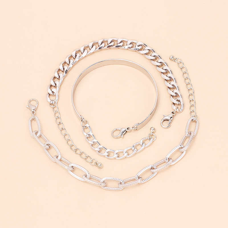 High Quality Cuban Link Tennis Chain Bracelet Gold Silver Plated Bracelets Jewelry
