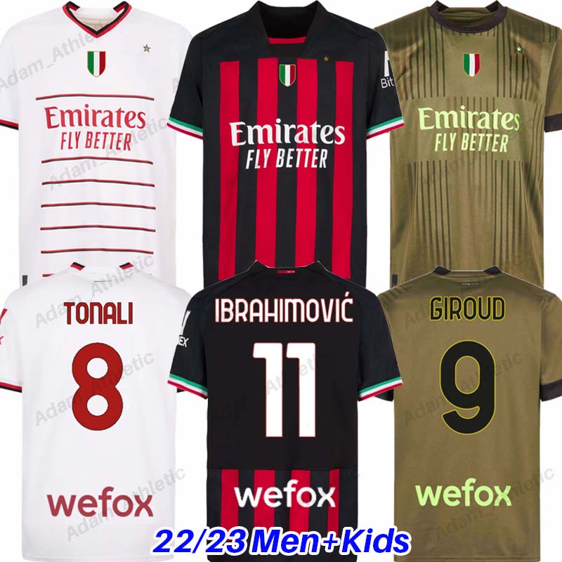 Maglia AC Milans jerseys 22 23 kid IBRAHIMOVIC GIROUD THEO TONALI football jersey player version TOMORI BENNACER R.LEAO BRAHIM FLORENZI shirts soccer, 22-23 home+ucl
Maglia AC Milans jerseys 22 23 kid IBRAHIMOVIC GIROUD THEO TONALI football jersey player version TOMORI BENNACER R.LEAO BRAHIM FLORENZI shirts soccer, 22-23 home+ucl