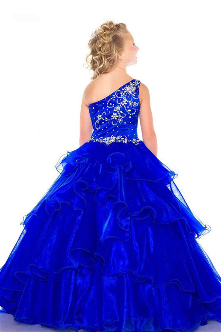 Wholesale Royal Blue Formal Girls Pageant Dress One Shoulder Crystals Beads Ruffles Organza Ball Gown Birthday Party Gowns In Stock Flower Girl Dresses
Wholesale Royal Blue Formal Girls Pageant Dress One Shoulder Crystals Beads Ruffles Organza Ball Gown Birthday Party Gowns In Stock Flower Girl Dresses