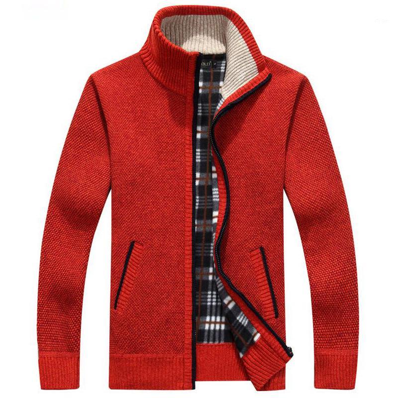 Sweater Men Thick Warm Cardigan Zipper Sweaters Sueter Masculino Pull Mens Stand Collar Plus Velvet Sweter Autumn Winter Coats, Red
Sweater Men Thick Warm Cardigan Zipper Sweaters Sueter Masculino Pull Mens Stand Collar Plus Velvet Sweter Autumn Winter Coats, Red