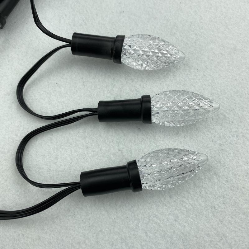 Strings 50nodes Addressable RGB C9 DC12V WS2811 LED Christmas Pixel String Light;6inches(15cm) Spacing;BLACK Wire;IP68;13.5mm Pigtials
Strings 50nodes Addressable RGB C9 DC12V WS2811 LED Christmas Pixel String Light;6inches(15cm) Spacing;BLACK Wire;IP68;13.5mm Pigtials