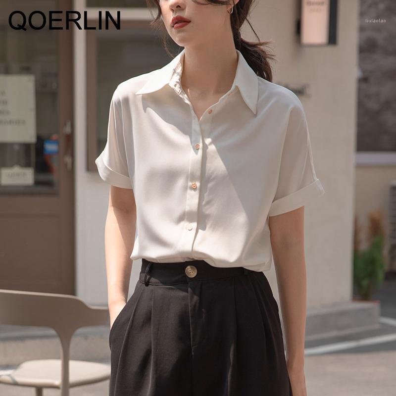 Women' Blouses & Shirts QoerliN Stylish Office Ladies White Summer OL Elegant Formal Short Sleeve Turn-Down Collar Single-Breasted Blouse W
Women' Blouses & Shirts QoerliN Stylish Office Ladies White Summer OL Elegant Formal Short Sleeve Turn-Down Collar Single-Breasted Blouse W