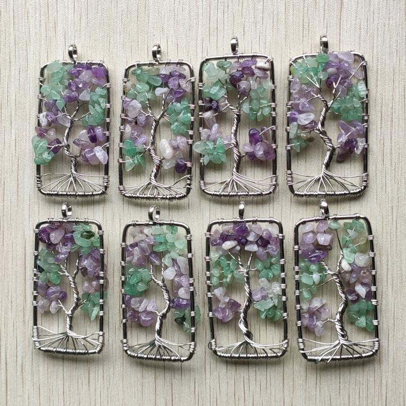 Pendant Necklaces Wholesale 8pcs/lot Fashion Natural Fluorite Stone Tree Of Life Handmade Wire Wrapped Pendants 30mm For Jewelry Marking Fre
Pendant Necklaces Wholesale 8pcs/lot Fashion Natural Fluorite Stone Tree Of Life Handmade Wire Wrapped Pendants 30mm For Jewelry Marking Fre