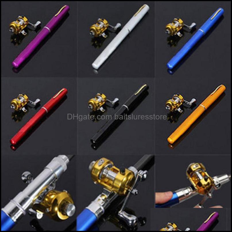Mini Portable Aluminum Alloy Pocket Pen Shape Fish Fishing Rod Pole With Reel 6 Colors For Fly 2508027 Drop Delivery 2021 Rods Sports Outd
Mini Portable Aluminum Alloy Pocket Pen Shape Fish Fishing Rod Pole With Reel 6 Colors For Fly 2508027 Drop Delivery 2021 Rods Sports Outd
