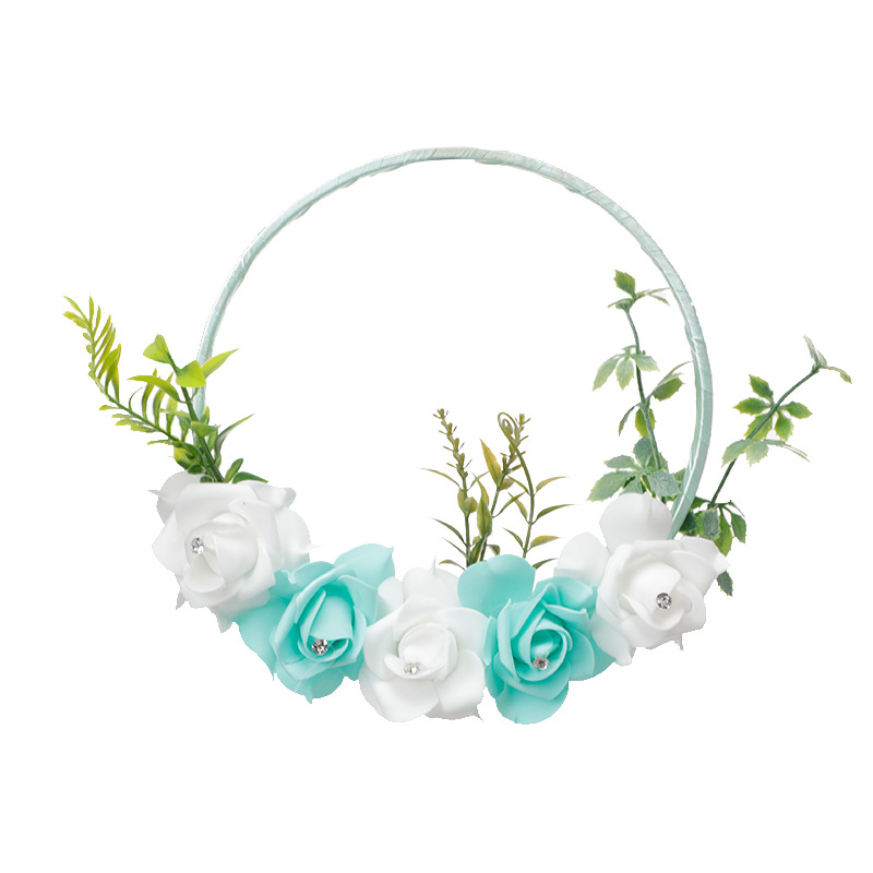 Bride wedding hand-held garland new simulation flower wedding garland cross-border party props Western-style hand-held flower decoration
