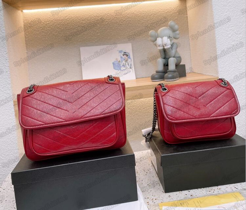 Niki Flap Messenger Bag Designer Luxury Bags Women Cross Body Chain Shoulder Bags Classical Clutch Crossbody Shopping Message Chains Handbag Black Red 22cm 28cm, #1
Niki Flap Messenger Bag Designer Luxury Bags Women Cross Body Chain Shoulder Bags Classical Clutch Crossbody Shopping Message Chains Handbag Black Red 22cm 28cm, #1