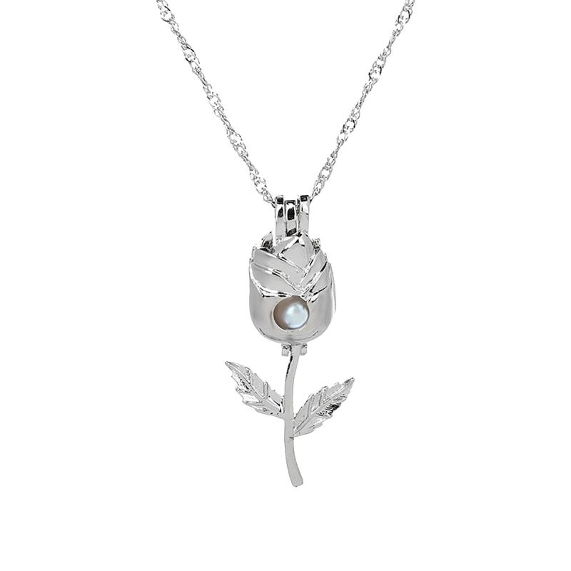 Chains Alloy Flower Valentine's Ladies Rose Day Necklace Pearl Fashion Silver Necklaces & Pendants
Chains Alloy Flower Valentine's Ladies Rose Day Necklace Pearl Fashion Silver Necklaces & Pendants
