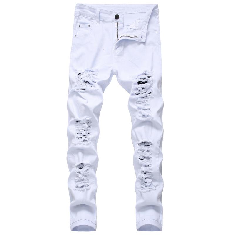 Men's Jeans Arrival Cotton Ripped Hole Casual Slim Skinny White Men Trousers Fashion Stretch Hip Hop Denim Pants Male, Blue
Men's Jeans Arrival Cotton Ripped Hole Casual Slim Skinny White Men Trousers Fashion Stretch Hip Hop Denim Pants Male, Blue
