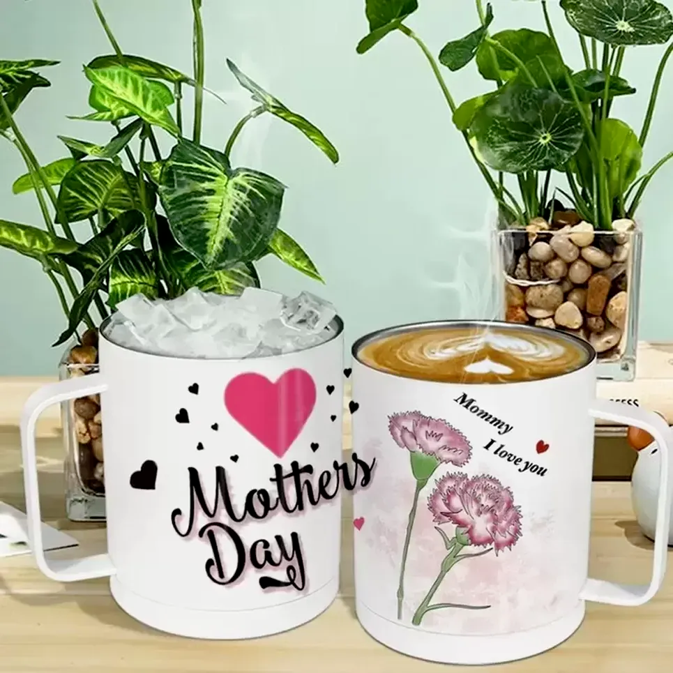 10oz 12oz Insulated Tumblers with Handle Blank Coffee Mugs for Sublimation Double Wall Vacuum Stainless Steel Travel Cup with Sliding Lid sxmy28, Metal straws
10oz 12oz Insulated Tumblers with Handle Blank Coffee Mugs for Sublimation Double Wall Vacuum Stainless Steel Travel Cup with Sliding Lid sxmy28, Metal straws