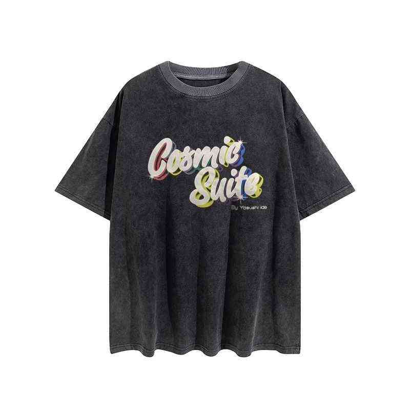 Men' T-shirts Galley Deps Trendy High Level Shirt Washed Old Atk Rainbow Lettered Printed T-shirt Street Retro Loose Short Sleeve Summer Q3LB, Old black
Men' T-shirts Galley Deps Trendy High Level Shirt Washed Old Atk Rainbow Lettered Printed T-shirt Street Retro Loose Short Sleeve Summer Q3LB, Old black