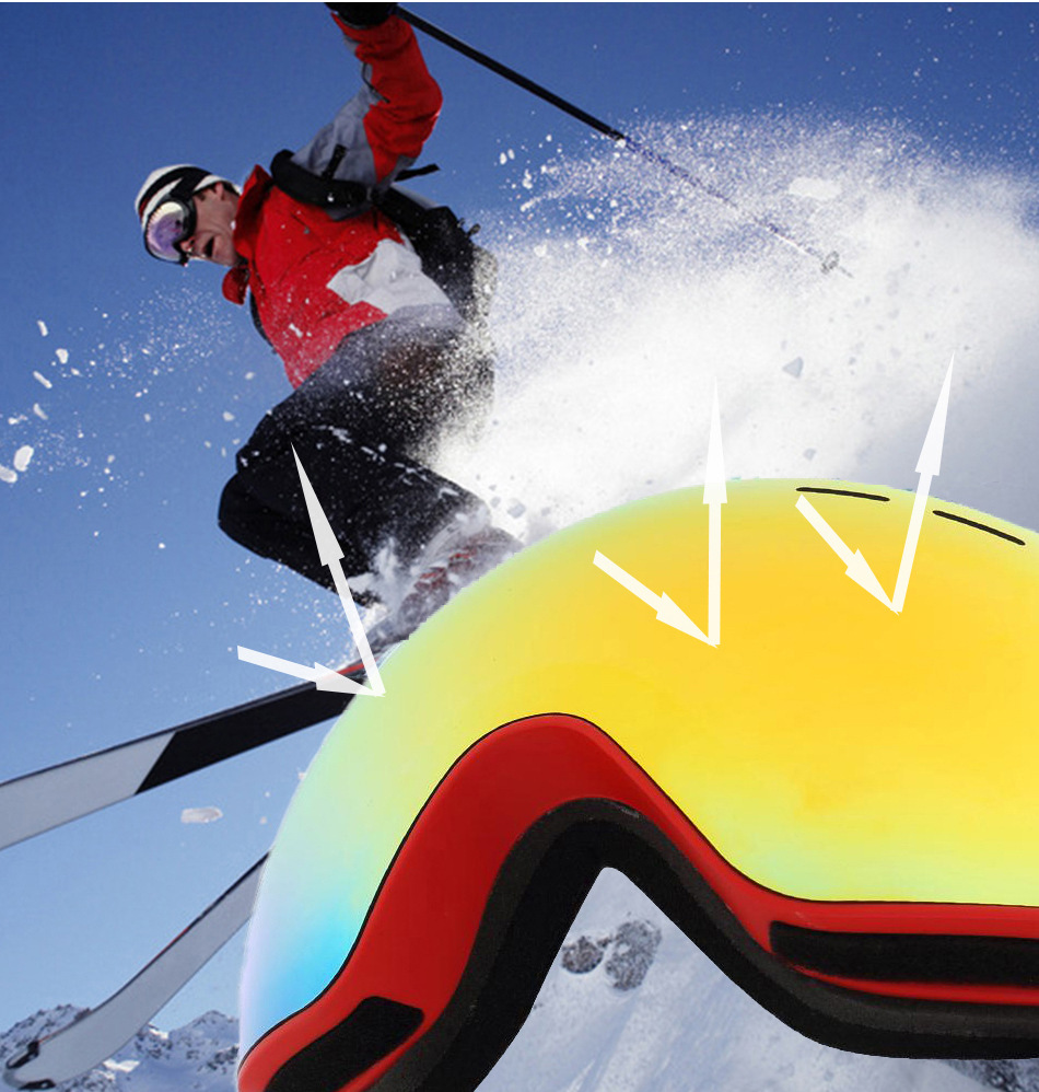 Sun glasses ELAX Double Layers Antifog Goggles Ski Glasses Men Women Cycling Sunglasses Mtb Snow Skiing Goggles Eyewear