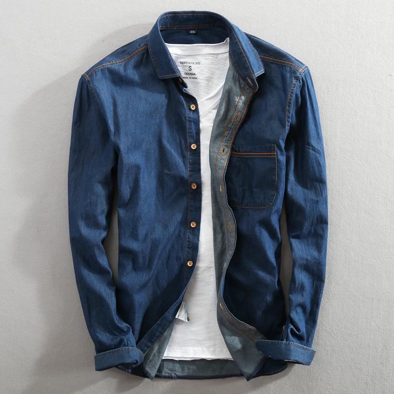 Spring Long 2022 Sleeve Pure Cotton Denim Shirts Men Pocket Blue Casual Jean Lightweight Washed Shirt For Male Men, Black
Spring Long 2022 Sleeve Pure Cotton Denim Shirts Men Pocket Blue Casual Jean Lightweight Washed Shirt For Male Men, Black