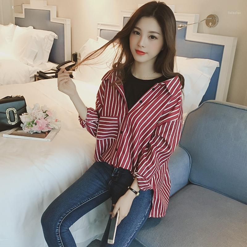 Women' Blouses & Shirts Women Casual Basic Spring Autumn Stripe Blouse Top Shirt Loose Fashion Long Sleeve, As picture
Women' Blouses & Shirts Women Casual Basic Spring Autumn Stripe Blouse Top Shirt Loose Fashion Long Sleeve, As picture