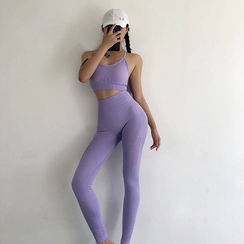 Energy Seamless Leggings+Strappy Bra 2Pcs Yoga Set Women Gym Fitness Clothing High Waist Yoga Leggings Set Running Sportswear 220328, Coffee
Energy Seamless Leggings+Strappy Bra 2Pcs Yoga Set Women Gym Fitness Clothing High Waist Yoga Leggings Set Running Sportswear 220328, Coffee