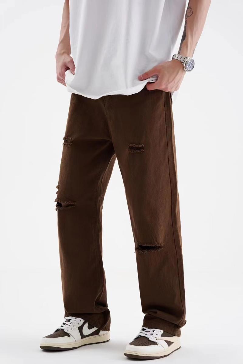 Men' Jeans American Vintage Broken Hole Men' And Women' Straight Tube Dark Brown Tide Logging Casual PantsMen, Auburn
Men' Jeans American Vintage Broken Hole Men' And Women' Straight Tube Dark Brown Tide Logging Casual PantsMen, Auburn