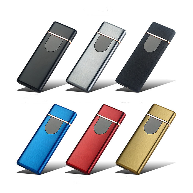 USB Lighter Rechargeable Electronic Lighters LED Screen Plasma Power Display Thunder Gadgets portable for travel W260202