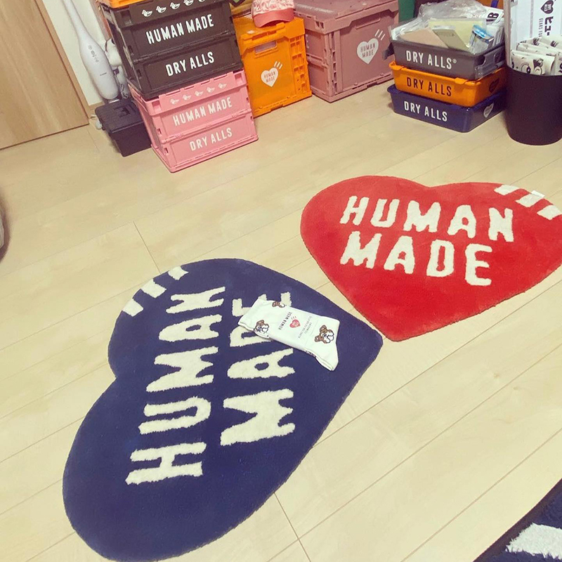 Home Furnishings Art Carpet Human Made Peace Lvoe Heart Logo Area Rug Hypebeast Collectibles Parlor Bedroom Playroom Artistic Trending Sneakers Floor 