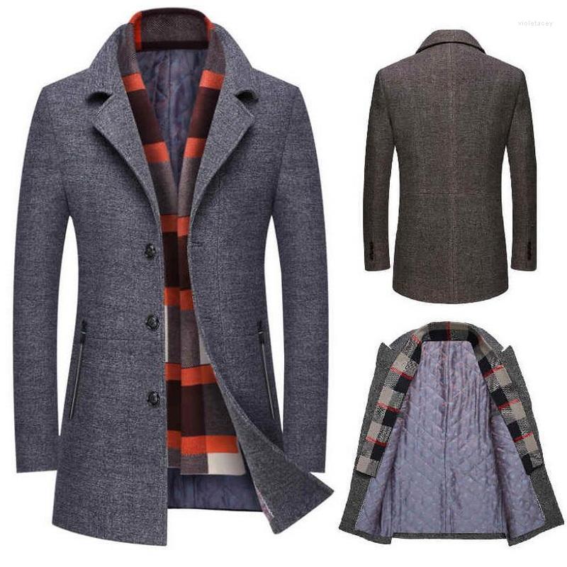 Men's Wool & Blends Thickened Lapel Scarf Collar Woolen Coat Medium-Length Pea Warm Overcoat Viol22, 1719 gray
Men's Wool & Blends Thickened Lapel Scarf Collar Woolen Coat Medium-Length Pea Warm Overcoat Viol22, 1719 gray