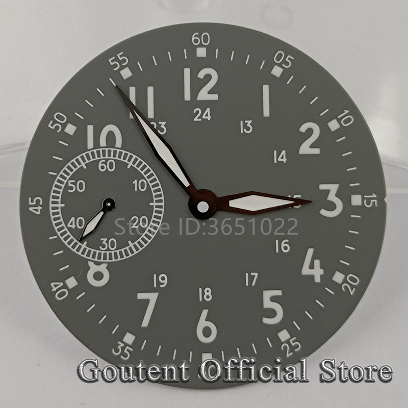 38 9mm sterile Grey Watch Dial hands Fit eta 6497 Sea gull st36 movement Parts 220617
38 9mm sterile Grey Watch Dial hands Fit eta 6497 Sea gull st36 movement Parts 220617