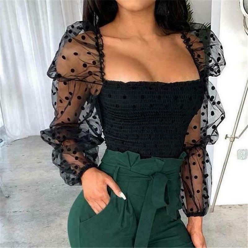 Women' Blouses & Shirts Dot Mesh Ruffle Long Sleeve Shirt Loose Transparent Casual Tops Blouse Streetwear Womens Clothing Sybi22, As photo shows
Women' Blouses & Shirts Dot Mesh Ruffle Long Sleeve Shirt Loose Transparent Casual Tops Blouse Streetwear Womens Clothing Sybi22, As photo shows