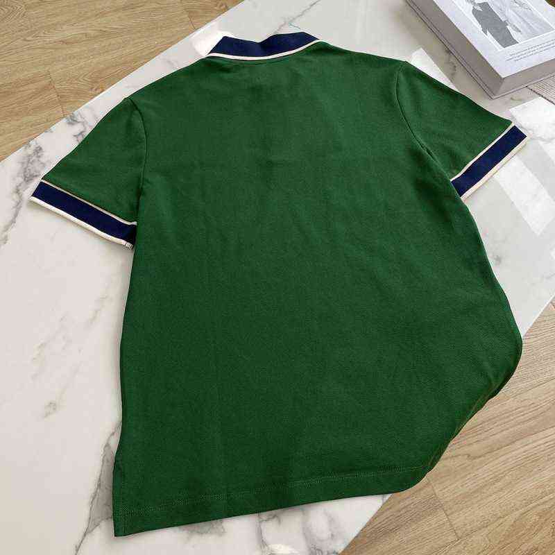 New spring and summer green pocket Lapel polo shirt with super sporty design for men and women