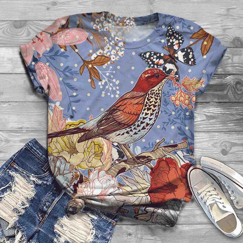 Women' T-Shirt Fashion Woman Blouses Harajuku T-shirts Women Summer Short Sleeve Top Bird Printed Tops Femme Clothes For Friends, Tv37238
Women' T-Shirt Fashion Woman Blouses Harajuku T-shirts Women Summer Short Sleeve Top Bird Printed Tops Femme Clothes For Friends, Tv37238