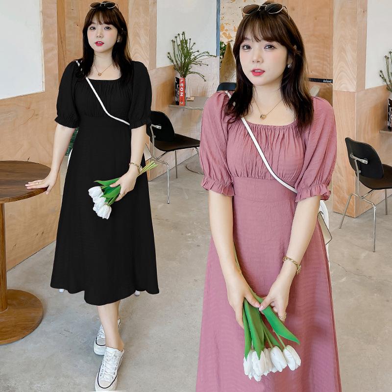 Plus Size Dresses Women's Summer Solid Color Lapel Retro Puff Sleeve High Waist Large Skirt Slim Fit Dress, Black
Plus Size Dresses Women's Summer Solid Color Lapel Retro Puff Sleeve High Waist Large Skirt Slim Fit Dress, Black