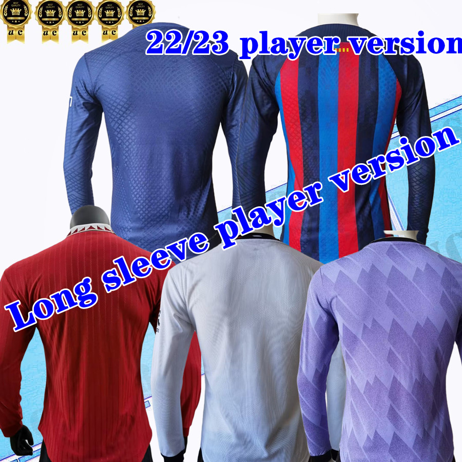 Long sleeve Player Version 2022 2023 LUKAKU RASHFORD Soccer Jerseys SAKA KANE SON All teams full sleeves 22 23 PULISIC Football Shirt Men KUN AGUERO, --r-*- m*-*- d
Long sleeve Player Version 2022 2023 LUKAKU RASHFORD Soccer Jerseys SAKA KANE SON All teams full sleeves 22 23 PULISIC Football Shirt Men KUN AGUERO, --r-*- m*-*- d