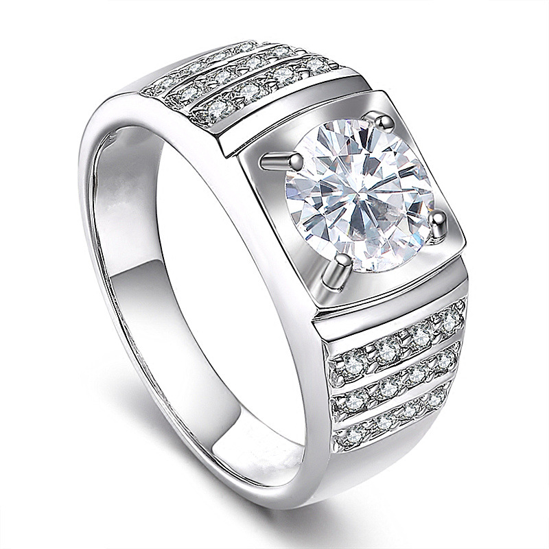 Gorgeous luxury micro-set white zircon ring noble domineering wedding ring gift giving
Gorgeous luxury micro-set white zircon ring noble domineering wedding ring gift giving