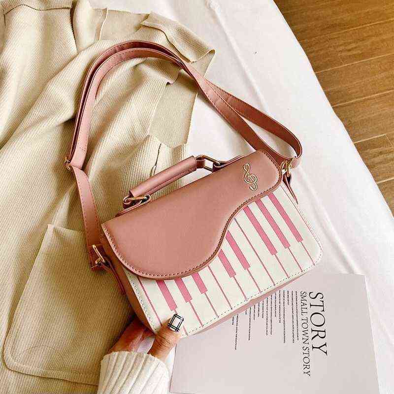 Fashion Crossbody Bag Novelty Piano Key Pattern Pu Leather For Women Embroidery Note Shoulder Hand Fashionable Purses And Handbags 230523bj, Pink bag
Fashion Crossbody Bag Novelty Piano Key Pattern Pu Leather For Women Embroidery Note Shoulder Hand Fashionable Purses And Handbags 230523bj, Pink bag