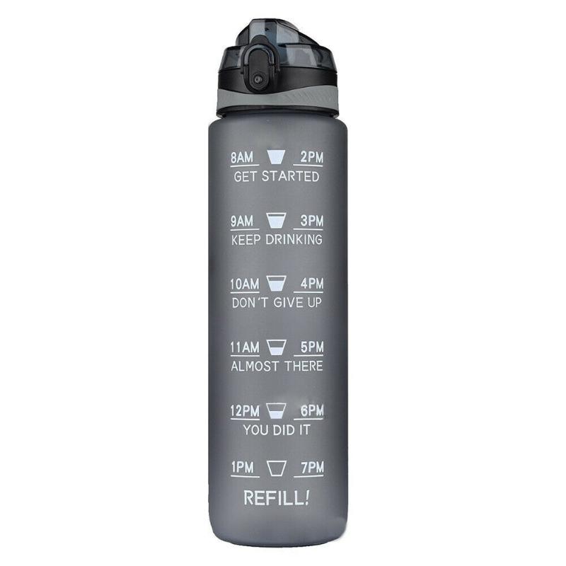 Water Bottles 32OZ Portable Bottle Motivational Sports With Time Maker Leak-proof Cup For Outdoor Sport Fitness BPA Free
