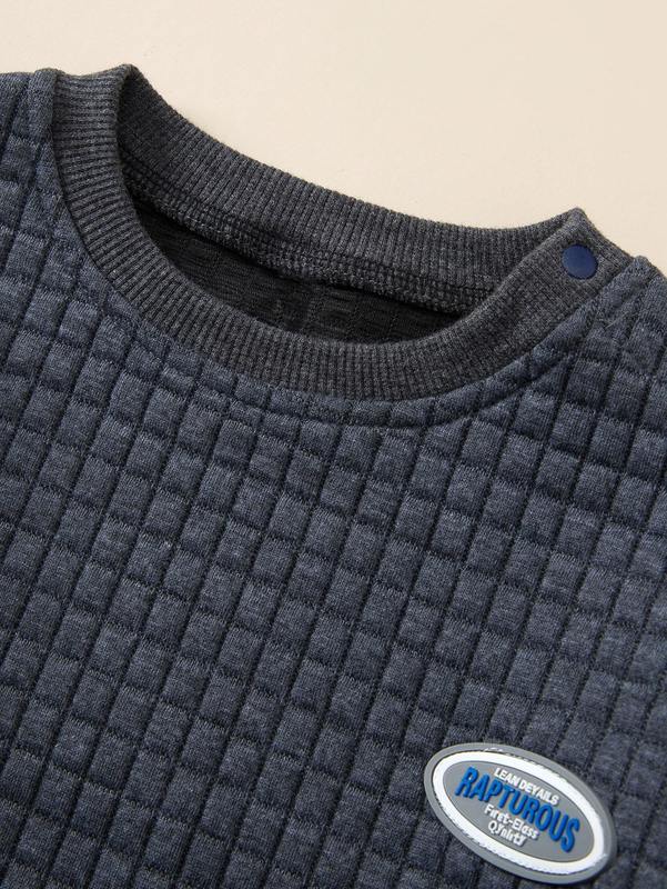 Baby Patch Detail Textured Sweatshirt SHE