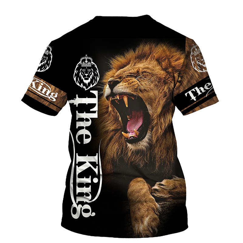 The Lion King 3D Print Men Tshirt Summer O Neck Short Sleeve Tees Tops 3D Style Male Clothes Fashion Casual Tshirts 220526