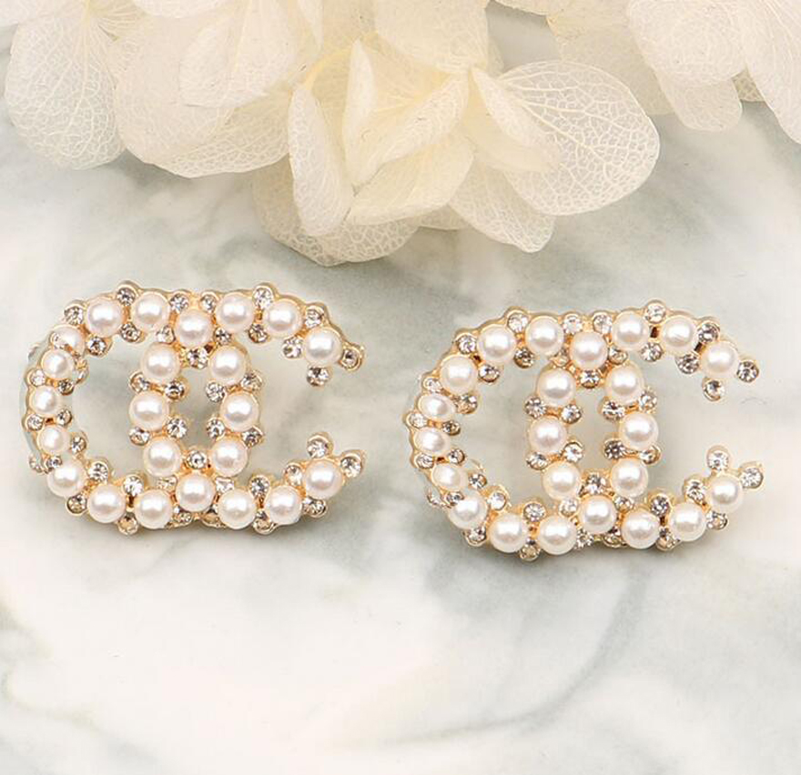 22ss Design Classic Double Stud Long Dangle Drop Earrings Pearl Crystal Rhinestone Wedding Party Jewelry Accessories
22ss Design Classic Double Stud Long Dangle Drop Earrings Pearl Crystal Rhinestone Wedding Party Jewelry Accessories