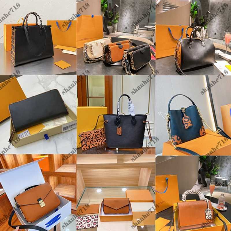 Leopard Style Cowhide Emboss Onthego Shoulder Crossbody Bag Twist Designer Luxury Handbags Women Messenger Bags Speedy Lady Purses Felicie 2pcs Clutch Wallets, Bubble paper package
Leopard Style Cowhide Emboss Onthego Shoulder Crossbody Bag Twist Designer Luxury Handbags Women Messenger Bags Speedy Lady Purses Felicie 2pcs Clutch Wallets, Bubble paper package