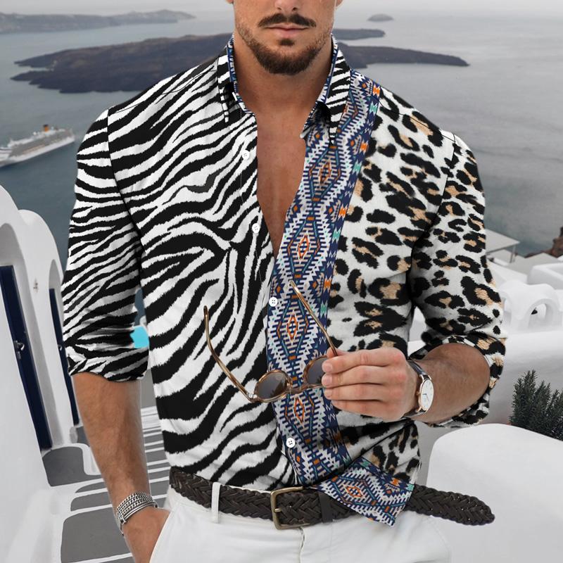 Men's Casual Shirts Summer Hawaiian Landscape Personalized Creative Short Sleeve Cardigan 3d Digital Leopard Shirt Men's BeachMen's, Tta7-70
Men's Casual Shirts Summer Hawaiian Landscape Personalized Creative Short Sleeve Cardigan 3d Digital Leopard Shirt Men's BeachMen's, Tta7-70