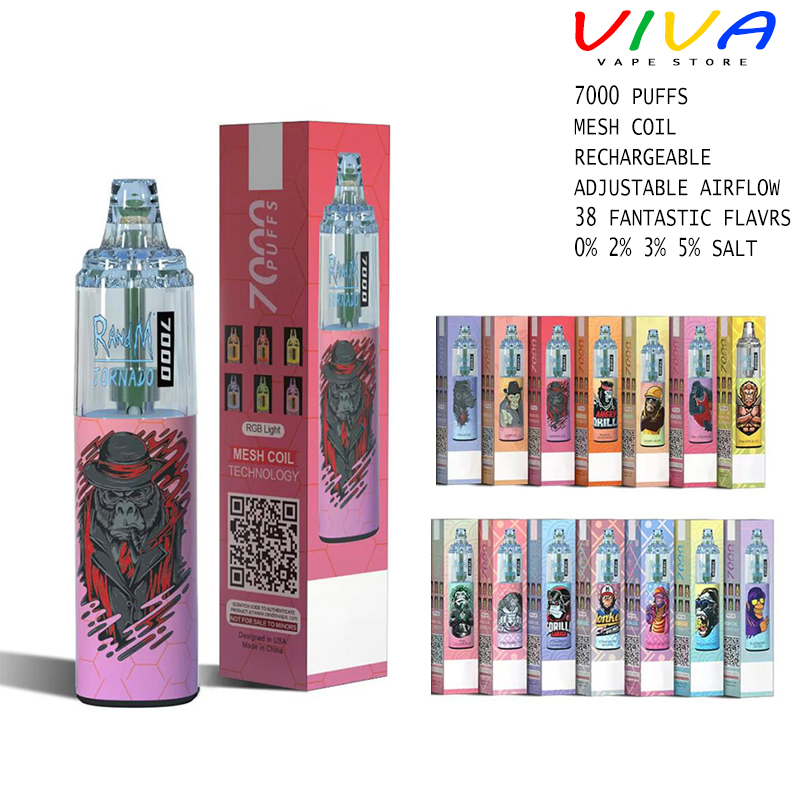 Authentic RandM E Cigarette Tornado 7000 Puffs Disposable Vape Type-C Rechargeable Mesh Coil
Authentic RandM E Cigarette Tornado 7000 Puffs Disposable Vape Type-C Rechargeable Mesh Coil