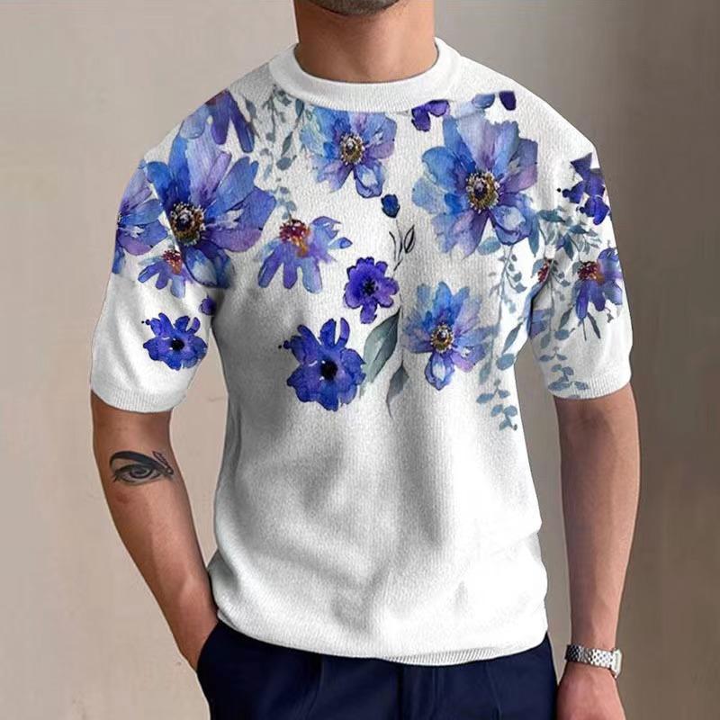 Men' Sweaters Summer Men' Short Sleeve Knit T Shirts High Quality O-neck Tops Pullovers Floral Print Slim Fit Sweater Male ClothingMen, A001
Men' Sweaters Summer Men' Short Sleeve Knit T Shirts High Quality O-neck Tops Pullovers Floral Print Slim Fit Sweater Male ClothingMen, A001