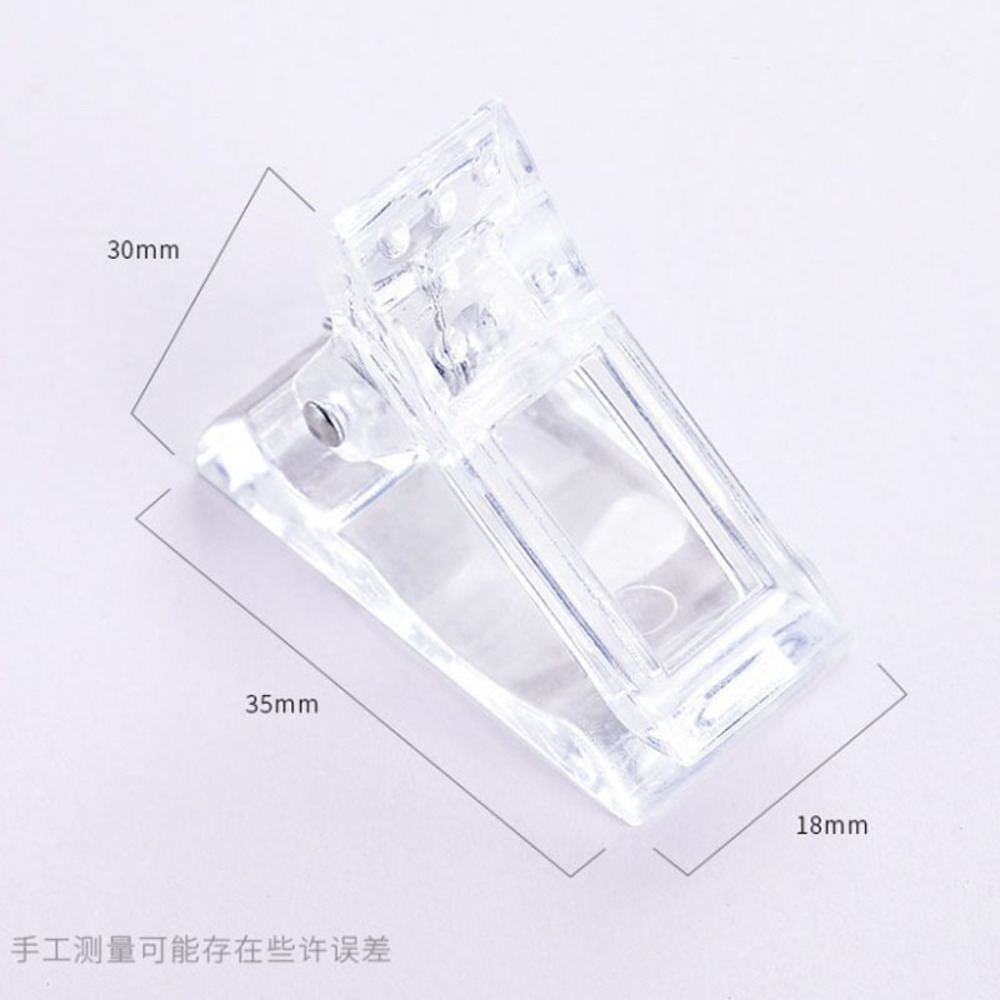 Plastic Reusable Fixing Clamp UV Glue Salon Fixed Clip for Finger Extension Displacement Prevention Manicure Nail Beauty Tool